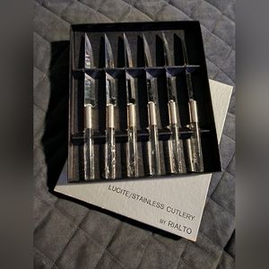 Rialto Lucite Stainless Steel Knives Knife set